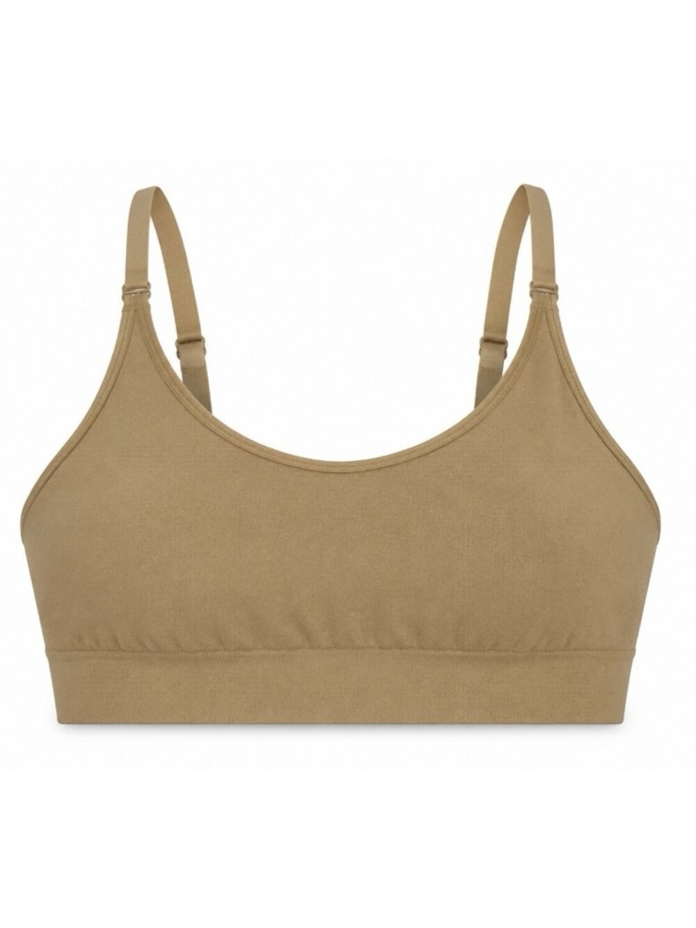 Bombas Scoop Bralette Bra M/L Sandcastle Tan Wirefree No padding Stretch Lined